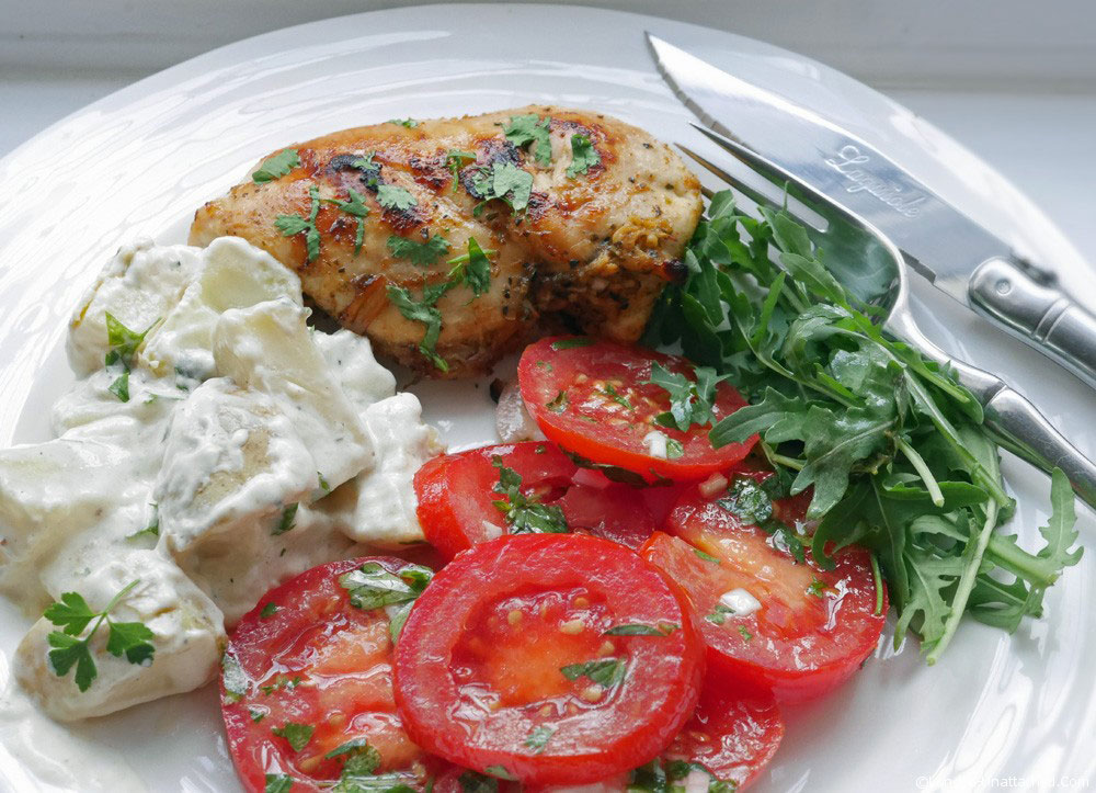 Mojito Chicken with potato salad
