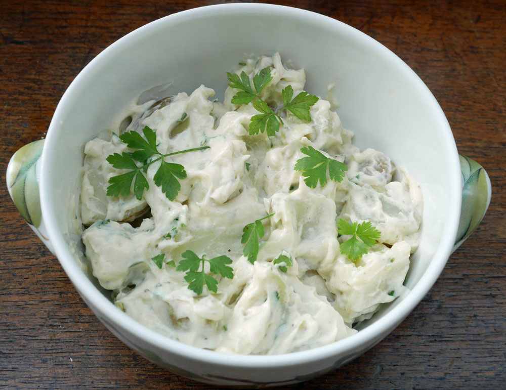 Potato salad in a bowl