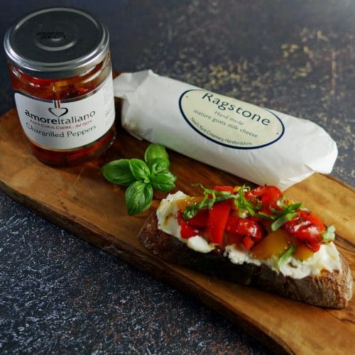 French Tartine Recipe - Goats Cheese and Red Pepper