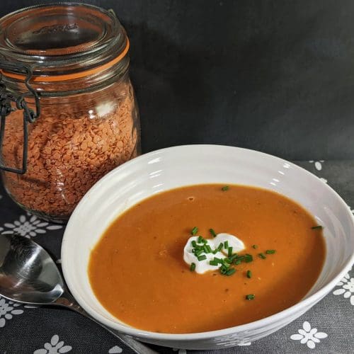 Spicy Tomato and lentil Soup