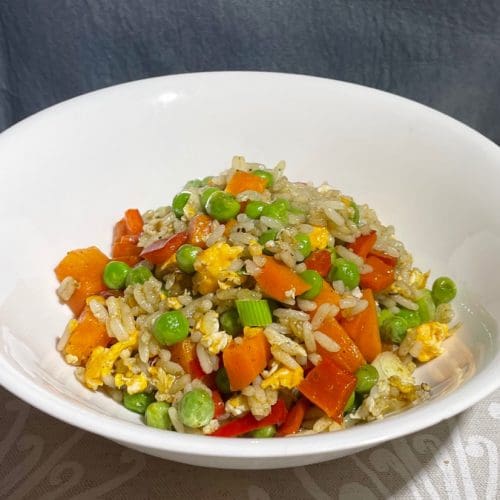 Fried vegetable rice - finished