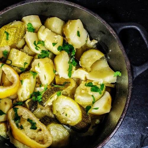 Courgette potato lemon in Olive OIl inst