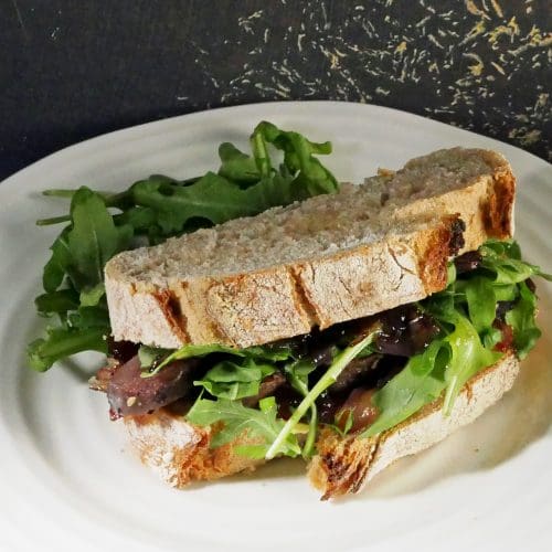 Pigeon Breast Recipe - steak sandwich