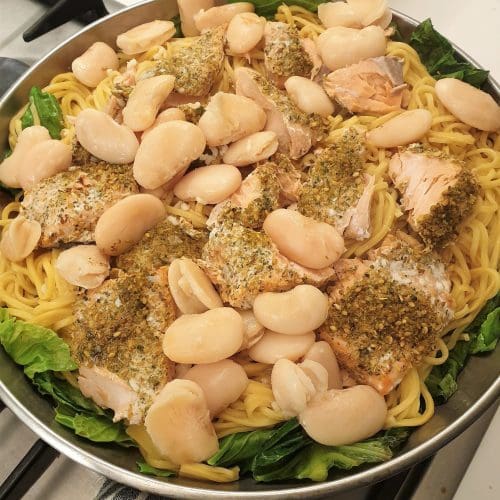 Baked za'atar salmon