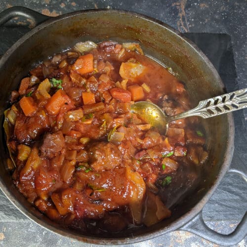Venison Sausage Casserole Cooked