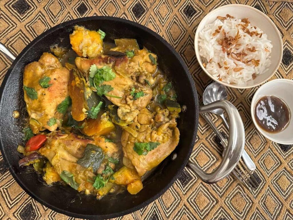 Chicken stew is a delicious chicken curry with coconut milk and a range of spices