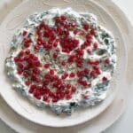 Ammu spinach with spiced yoghurt
